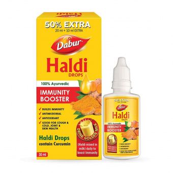 Капли Халди (Куркума) - капли для иммунитета, Haldi drops Dabur, 30 мл -5
