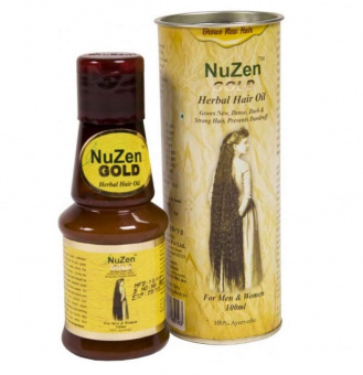 НуЗен аюрведическое масло для волос Голд Хербл, 100 мл. NuZen Gold Herbal Hair oil. -5