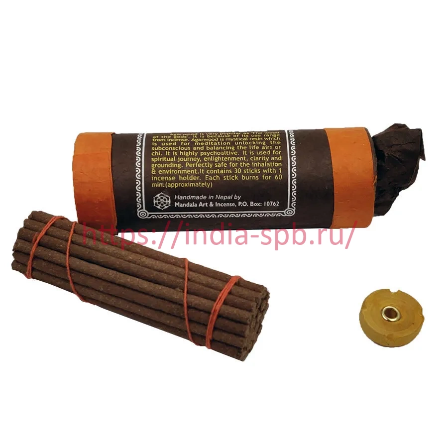 Непальское благовоние Ancient Tibetan Agarwood Incense с подставкой