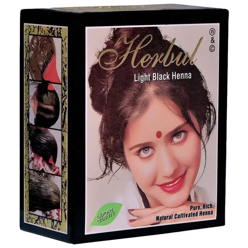 Натуральная индийская черная хна Herbul henna  light black 60г