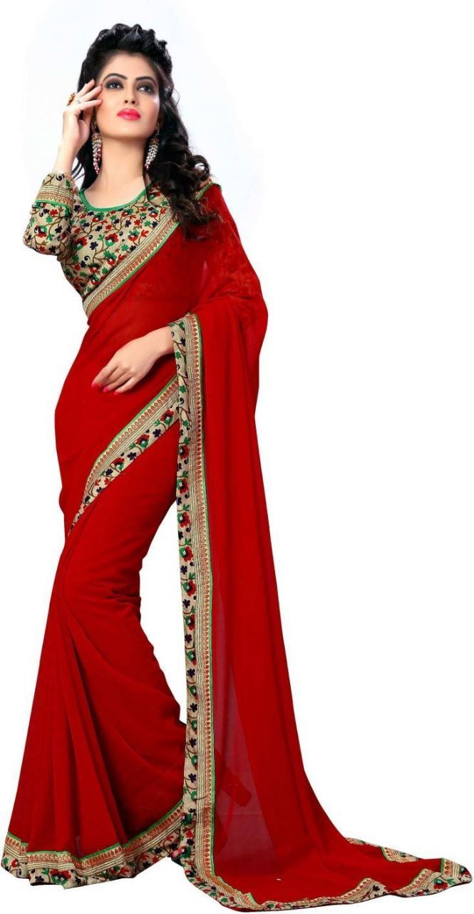 Сари, традиционная индийская одежда, шифон.