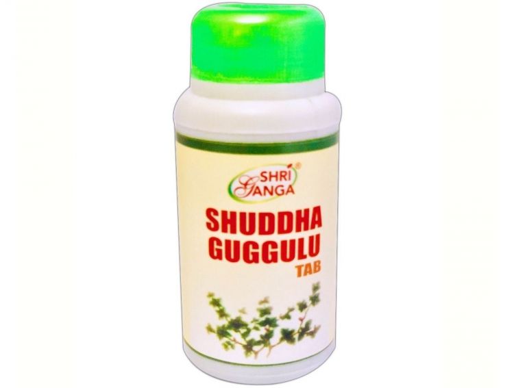 Шуддха Гуггулу, для обмена веществ, Шри ганга, 120 шт. в уп. Shuddha Guggulu Shri Ganga.