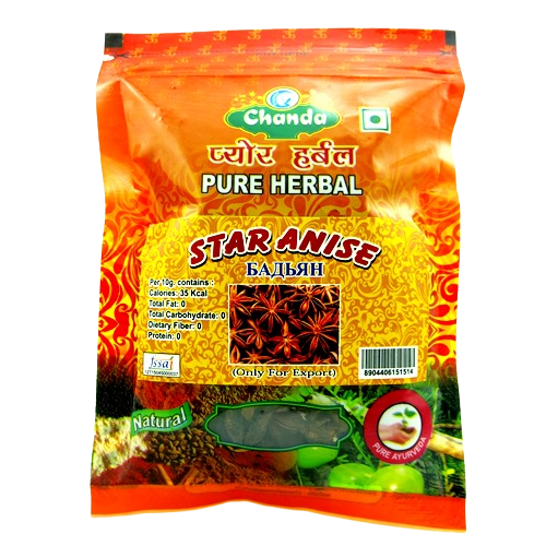 Бадьян (анис) звёздочки  50 г Чандв , Star Anise Everfresh 50 g Chanda