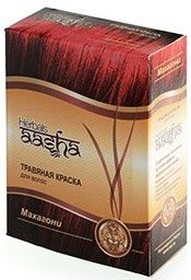 Ааша травяная краска для волос Махагони, 6 пак. по 10г. Aasha Herbals. -5