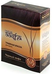 Ааша травяная краска для волос Черный кофе, 6 пак. по 10г. Aasha Herbals.