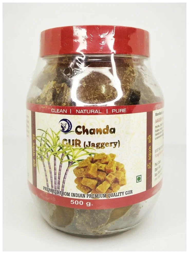 Сахар тростниковый кусковой Джаггери Чанда (Jaggery Gur Chanda Lump) 500г