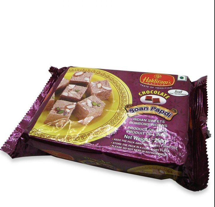 Индийская сладость Соан Папади (Soan Papdi) с шоколадом Haldiram's | Холдирамс 250г