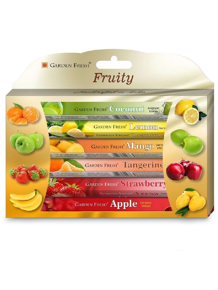 Garden Fresh / Благовония Garden Fresh набор "Fruity" (Фрукты), 6 штук по 20 палочек