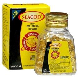 Рыбий жир в капсулах Сиакод), Seakod Витамин А,,Д 110 таблеток 