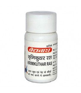 Кримикутхар Рас антигельминтное средство,  Бадьянатх,  80шт в уп. Krimikuthar Ras Baidyanath. 