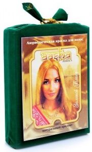 Ааша аюрведическая краска для волос Золотой блонд, 100г. Aasha Herbals.