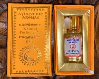 Масляные духи Шафран, ролик, 5мл. Ayurvedic Aromas natural perfume Oil Saffron.