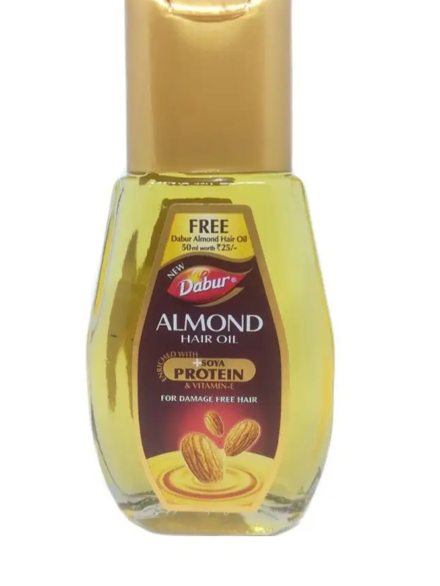 Миндальное масло для волос Дабур с миндалем, витамином Е и соевым протеином, 100мл. Dabur Almond hair oil.