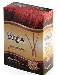 Ааша травяная краска для волос Махагони, 6 пак. по 10г. Aasha Herbals.