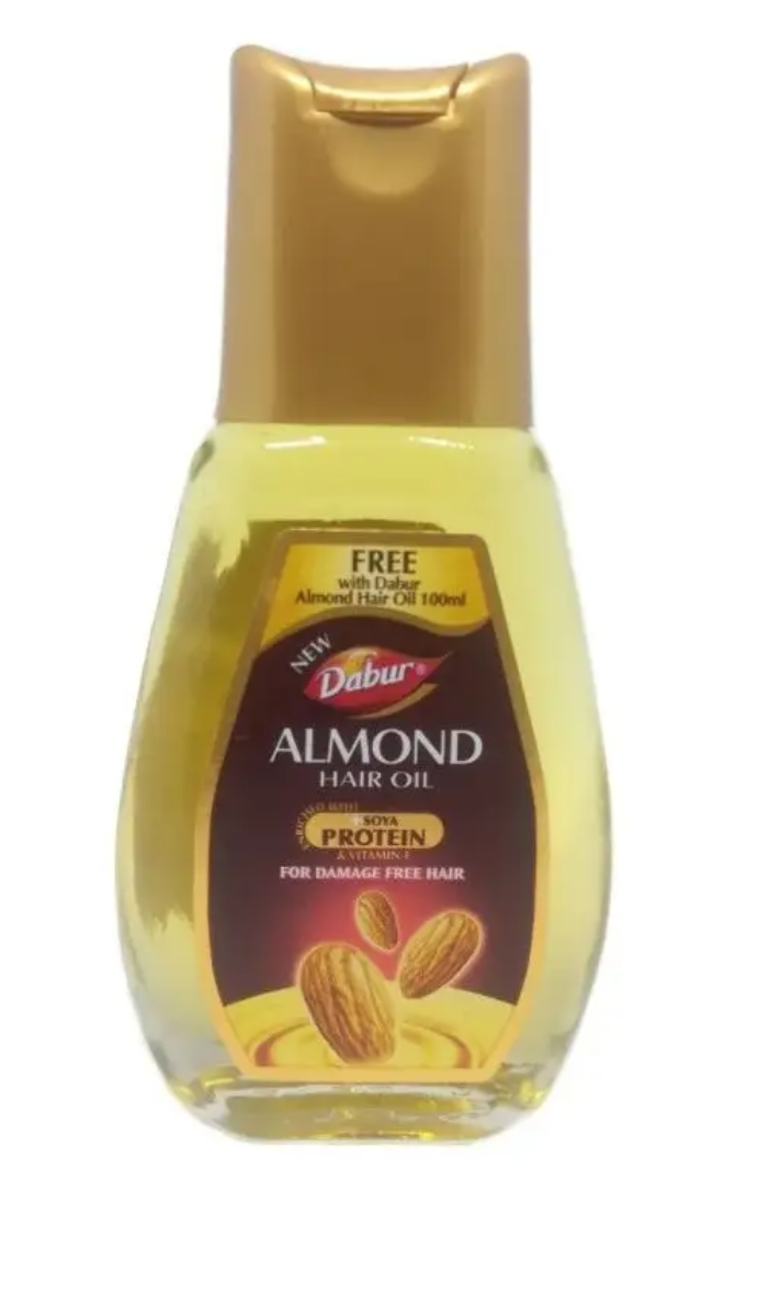 Миндальное масло для волос Дабур с миндалем, витамином Е и соевым протеином,50мл. Dabur Almond hair oil.