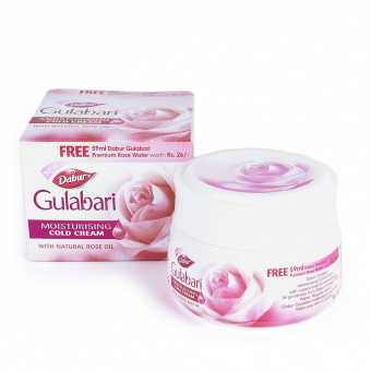 Дабур увлажняющий крем для лица с маслом Розы, 55 мл.; Gulabari moisturising cold cream, Dabur -5
