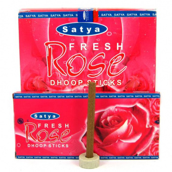 Безосновные благовония Роза+подставка, 20г. Satya Rose Dhoop Sticks. -5