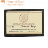 Кхади мыло ручной работы с древесным углем, 125г. Khadi Charcoal Soap.