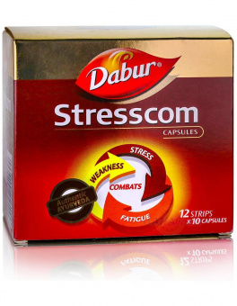 Стресском антистрессовое аюрведическое средство, Дабур, 120шт в уп. Stresscom Dabur.
