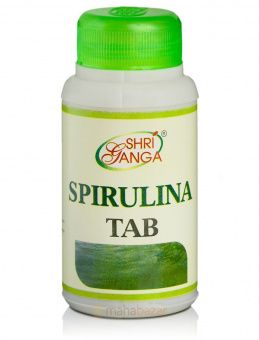 Спирулина Шри Ганга 60 шт. в уп. Spirulina tab Shri Ganga, 60 tab -5