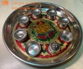 Тарелка для пуджи (подношений божествам), Ганеша, 27см. Индия