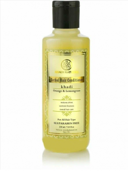 Кхади кондиционер для всех типов волос Апельсин и Лемонграсс, 210мл. Herbal Hair Conditioner Khadi ORANGE & LEMONGRASS -5