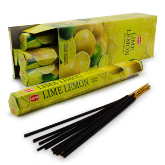 Лайм Лимон, благовония, Хем, 20шт.в уп. Lime Lemon Hem. -5
