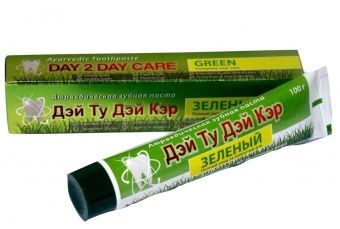 Дэй Ту Дэй аюрведическая зубная паста Зеленый от зубного камня,100г. -5