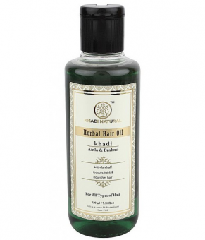 Кхади масло для волос Амла и Брахми, 210 мл. Khadi Amla & Brahmi Herbal Hair Oil. -5