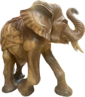 Индийский  слон , дерево палисандр 90х80см -5