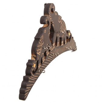 Вешалка для ключей "Слоны"(дерево ) 42х6х7 см -5
