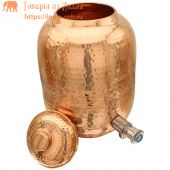 Hammered Copper Water Dispenser with Tap 8  LTR, Диспенсер для воды из кованой меди с краном 8 литров. 