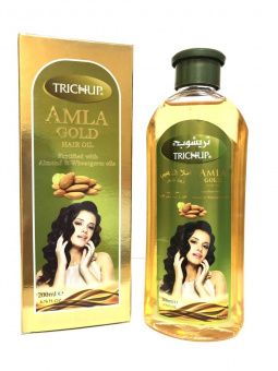 Тричуп масло для сухих и поврежденных волос Амла Голд, 200 мл. обогащенный маслами миндаля и зародышей пшеницыТричуп Amla Gold Hair Oil. -5