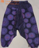 Штаны афгани плотные, цвет фиолетовый, хлопок. р-р S/M, L/XL. Непал. 