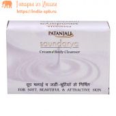 Патанджали мыло Саундарья Молочные Сливки, 75г. Saundarya Cream Body Cleanser, Patanjali