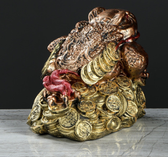 Сувенир Жаба фен шуй, на удачу и богатство , к деньгам 18 см -5