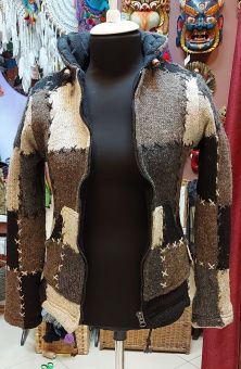 Куртка из шерсти яка (100%) на флисовой подкладке, размер S, Непал. -5