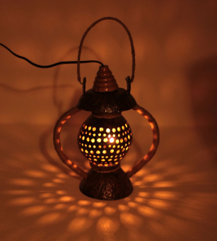Светильник фонарь из скорлупы кокоса -5