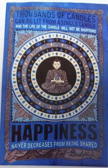 Полотно Будда (серый) Happiness, хлопок, 2,1х1,35 м -5