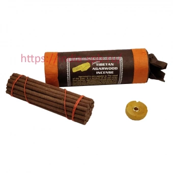 Непальское благовоние Ancient Tibetan Agarwood, 30 палочек и подставка, Непал..