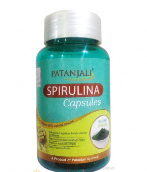 Спирулина,Патанджали, 60шт. Natural Spirulina, Patanjali. -5