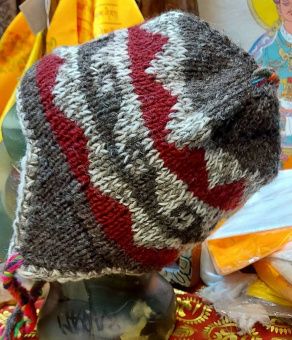 Непальская Шерстяная вязаная шапка с ушками 100%шерсть яка в ассортименте, подростковый и детские размеры -5