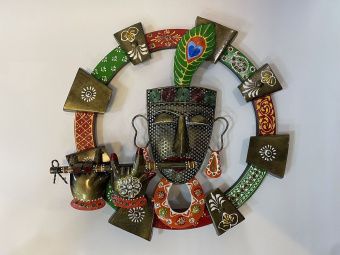 Панно настенное Кришна , металл 35 см