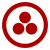 Флаг Организации Символ Пакта Рериха(Знамя Мира) 15х22 см на палочке