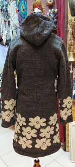Пальто из шерсти яка (100%) на флисовой подкладке, размер S, Непал. -5
