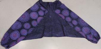 Штаны афгани плотные, цвет фиолетовый, хлопок. р-р S/M, L/XL. Непал.  -5