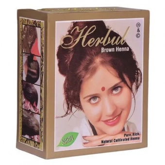 Хна Хербул для волос коричневая 60 г (10 г *6) Henna Herbul brown -5