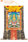 Рисованная Тханка Будда Майтрея 51х77см изображение 25х35см