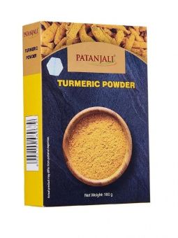 Куркума молотая, 100г, Патанджали, Индия. Turmeric Powder. -5
