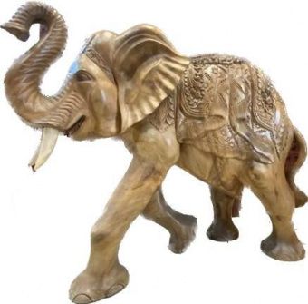 Индийский  слон , дерево палисандр 90х80см -5